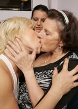 Elite Mature Porn Pics Three naughty old and young lesbians do it on the couch - Mature.nl xxx sex photos