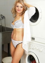Elite Mature Porn Pics Blonde mature slut doing her laundry - Mature.nl xxx sex photos