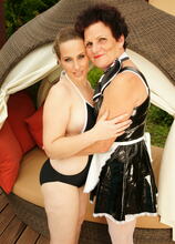 Horny old and young lesbians on vacation