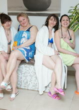 Elite Mature Porn Pics Take a lokk at an all female mature sauna - Mature.nl xxx sex photos
