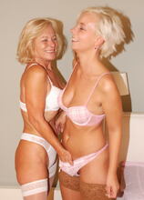 Elite Mature Porn Pics Two blonde old and young lesbians get naughty - Mature.nl xxx sex photos